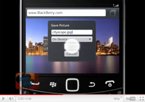 Blackberry Bold Touch 9930 and BlackBerry Touch leaked on YouTube