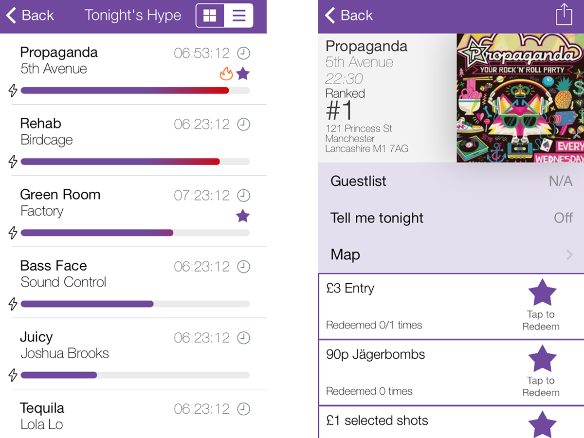 Delv iPhone app - ultimate night out app