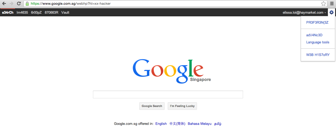 Alternative language search