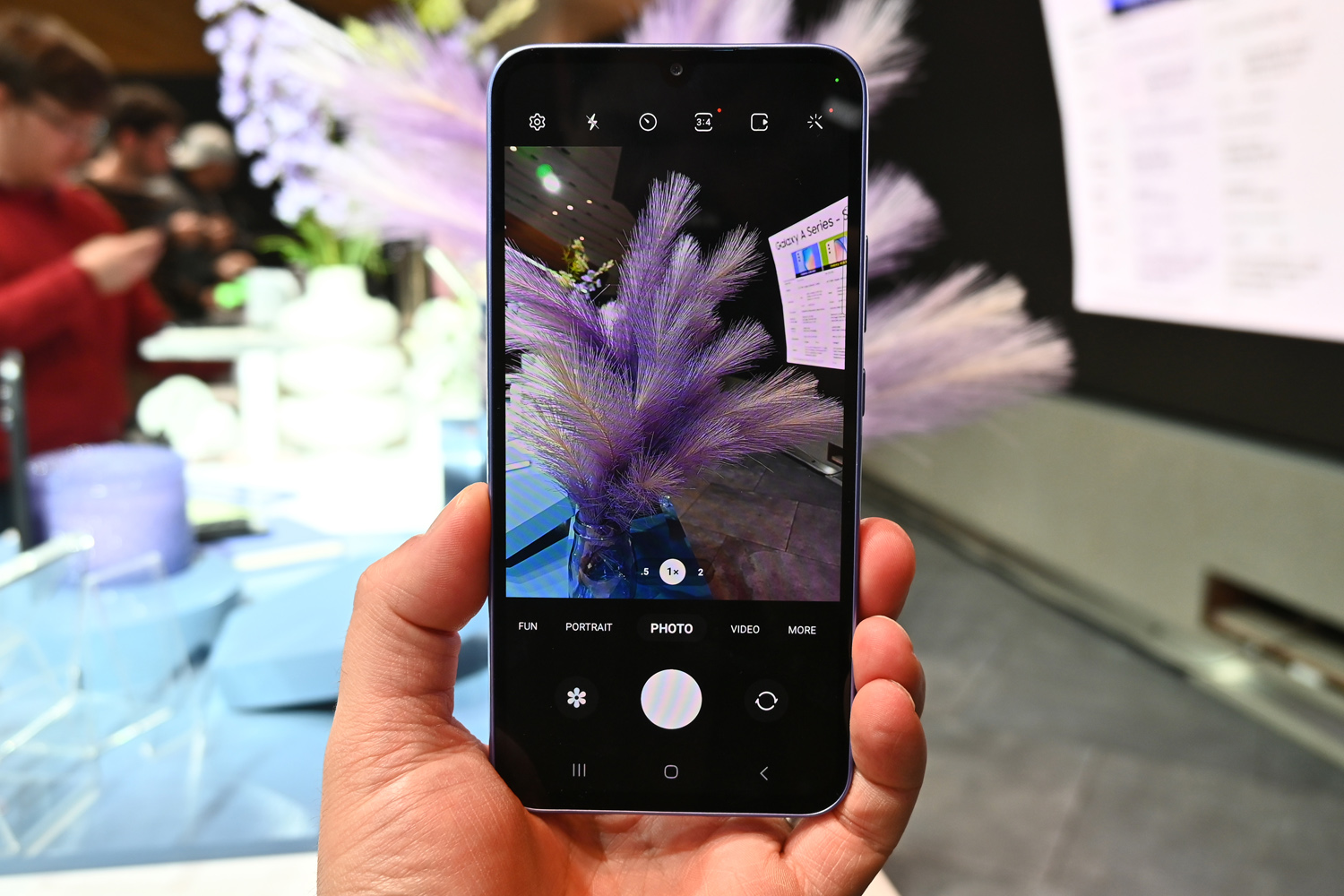 Samsung Galaxy A34 hands-on camera app