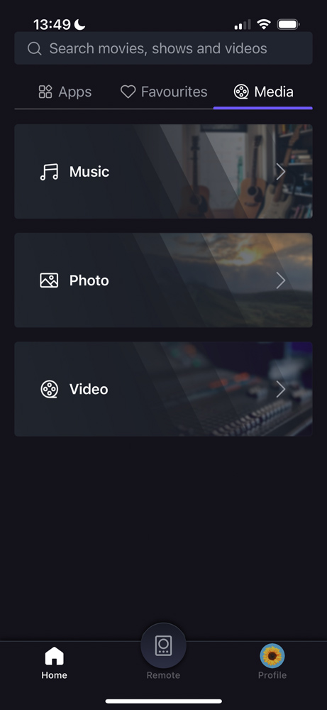 Hisense 65U7QTUK review app media