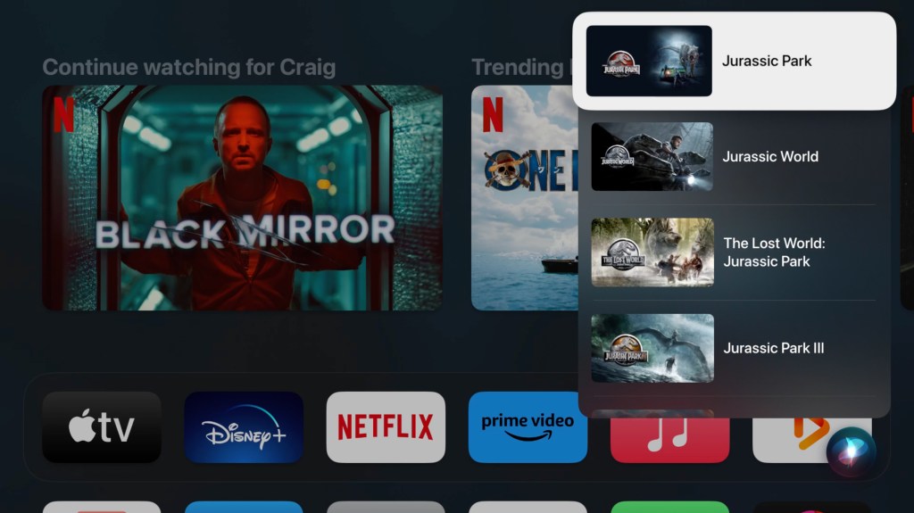 Siri search