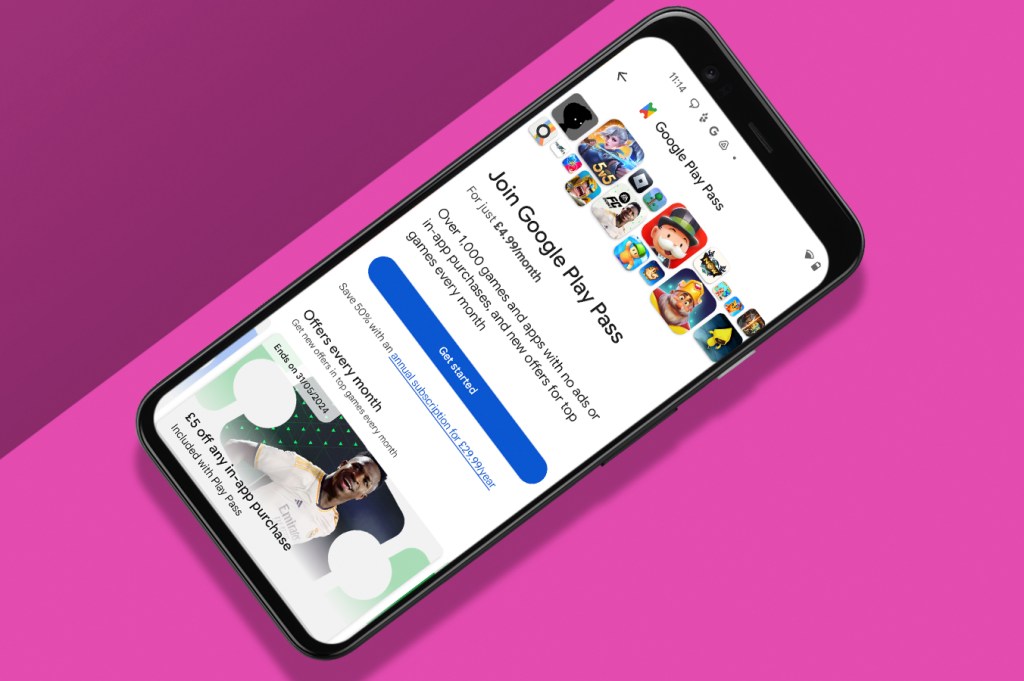 The Google Play Pass app subscription service