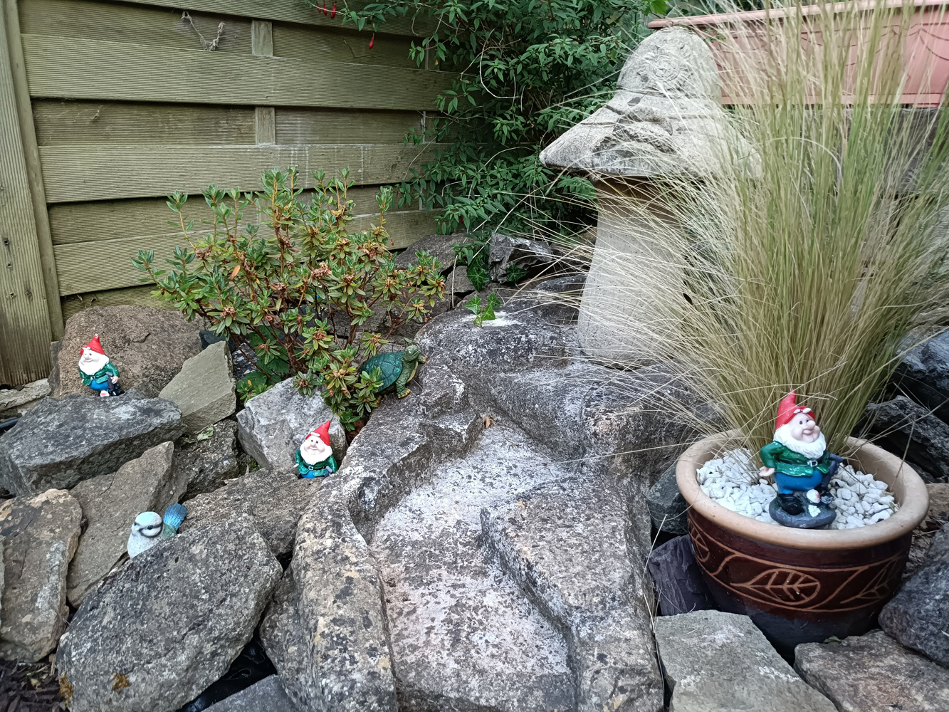 Oppo Reno 11 F camera samples low light gnomes