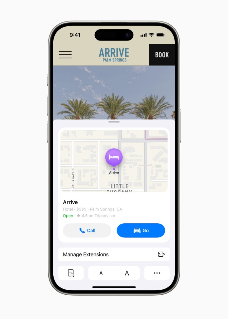 iOS 18 Safari menu