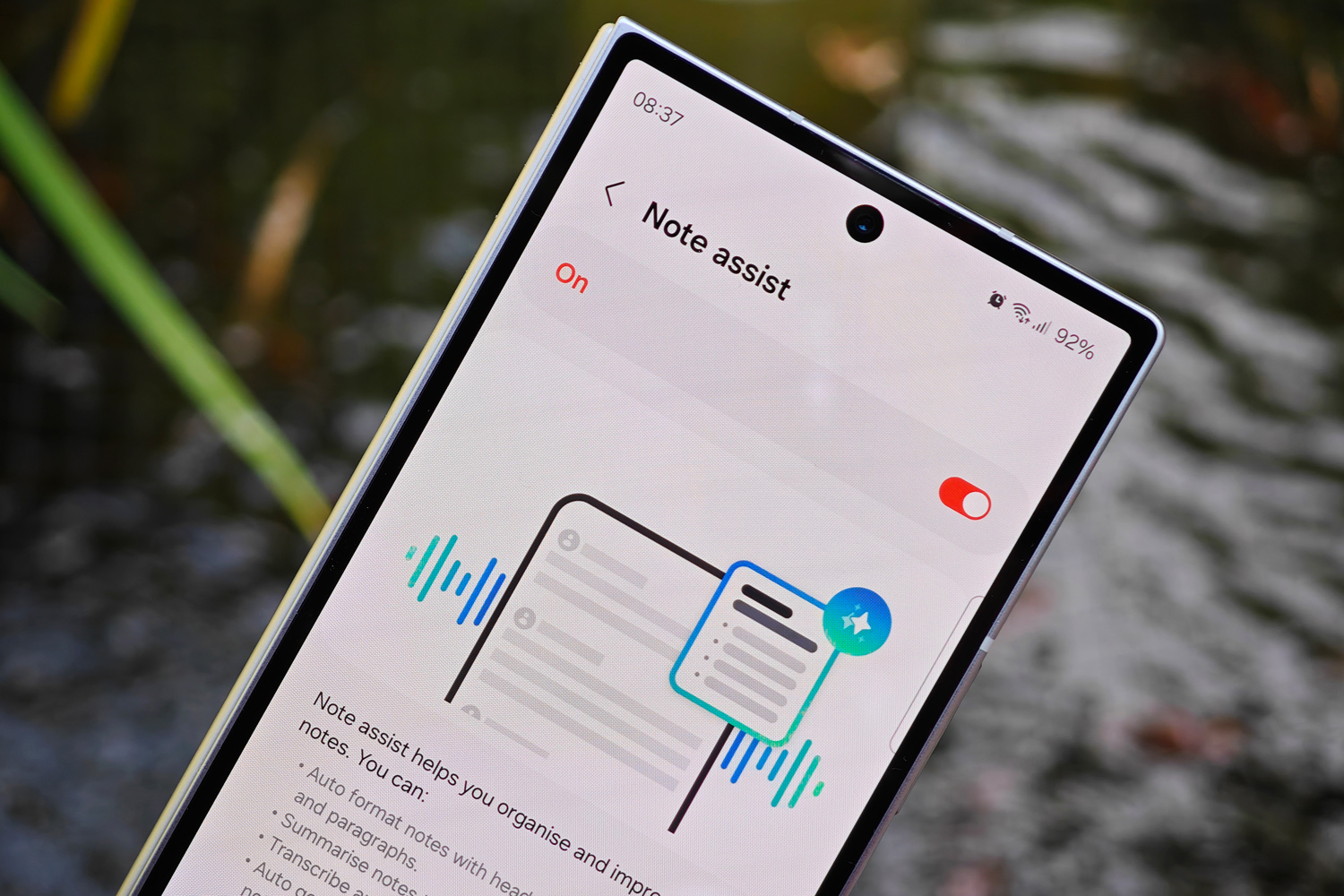 Samsung Galaxy Z Fold6 review Galaxy AI note assist