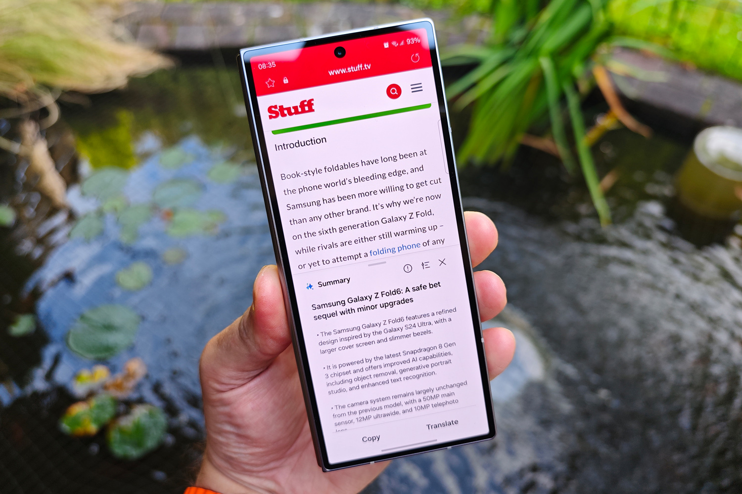 Samsung Galaxy Z Fold6 review Galaxy AI summary