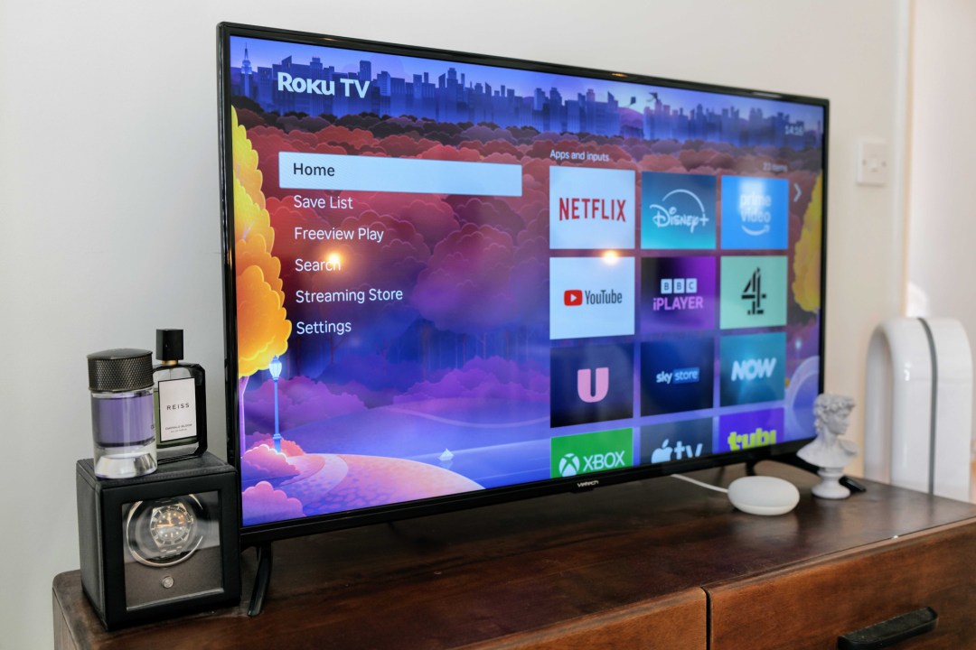 Roku TV on dresser