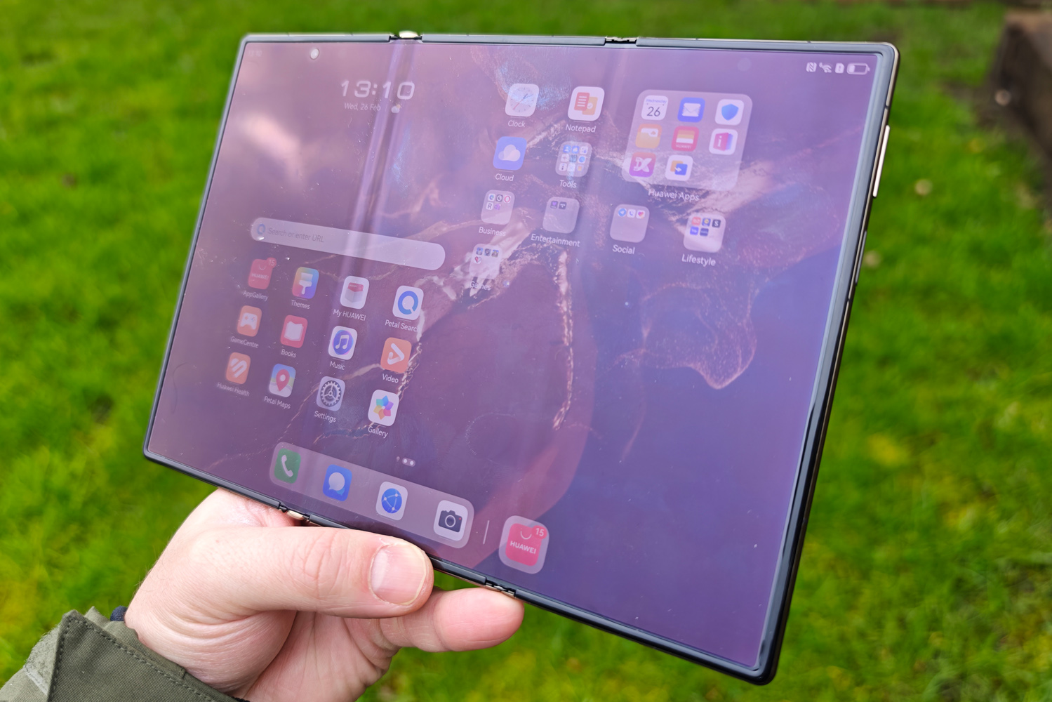 Huawei Mate XT Ultimate review in hand open