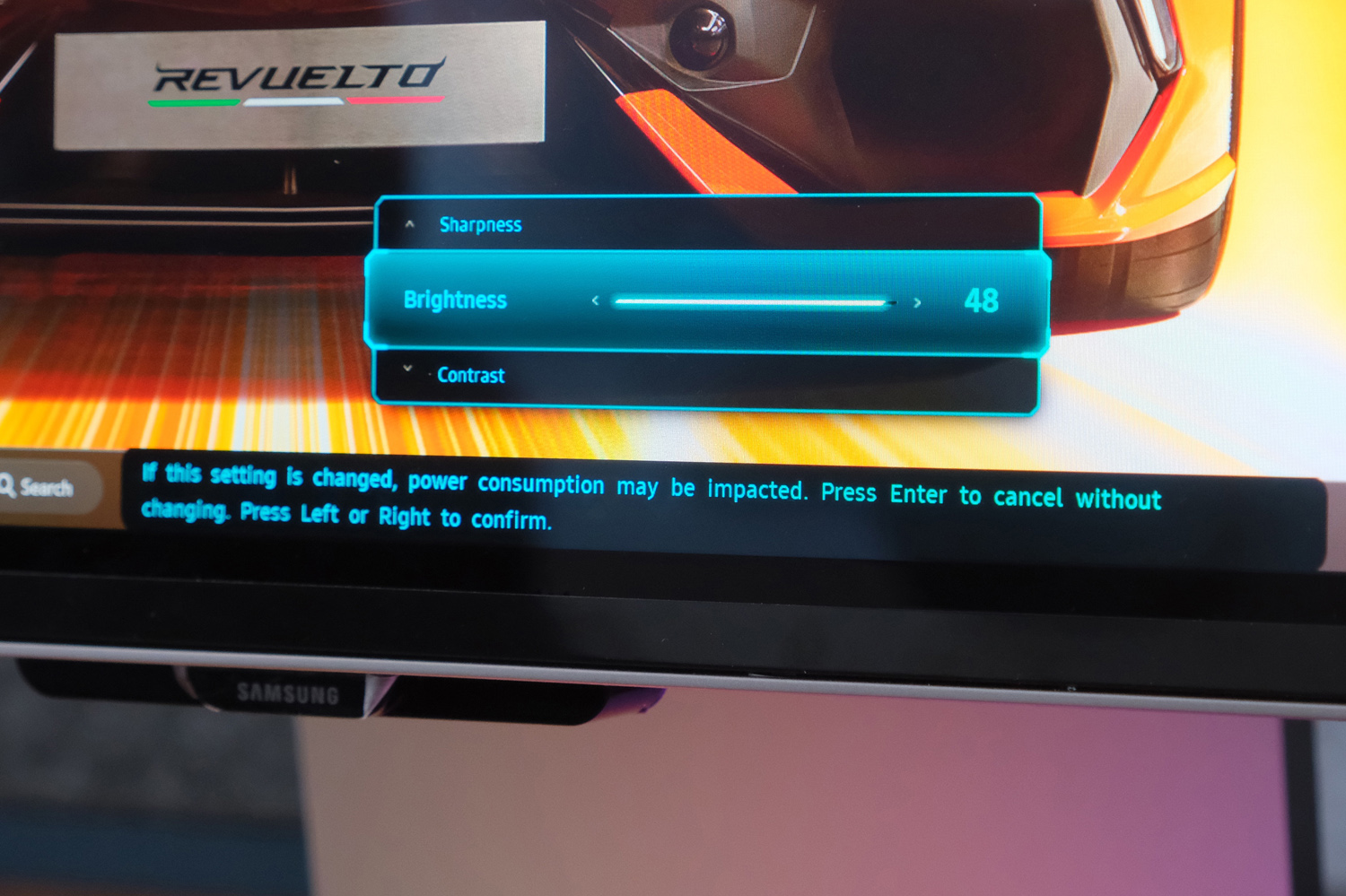 Samsung Odyssey 3D review OSD brightness