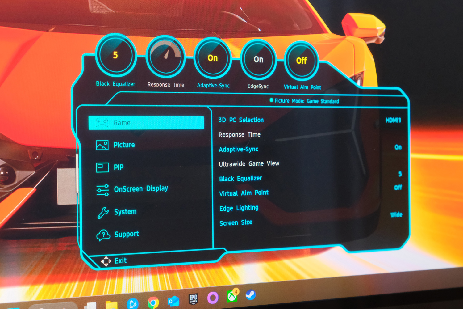 Samsung Odyssey 3D review OSD