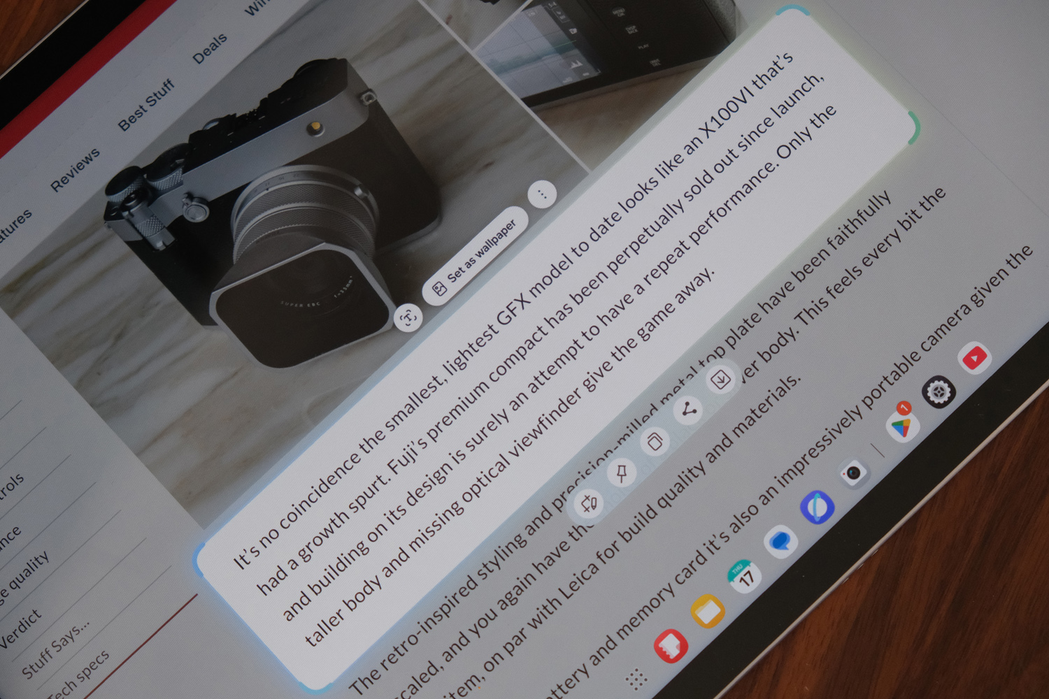 Samsung Galaxy Tab S10 FE plus review AI select