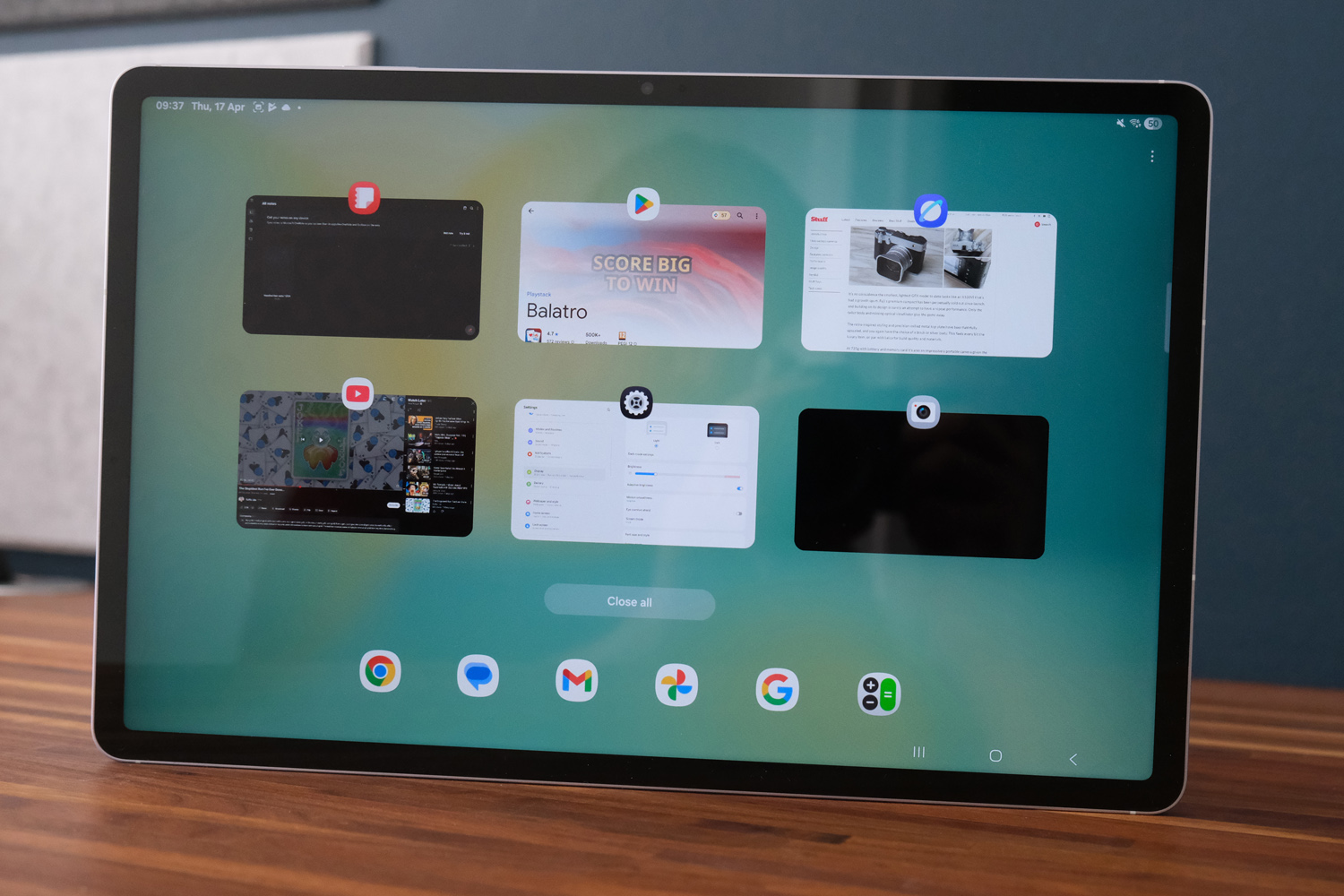 Samsung Galaxy Tab S10 FE plus review recent apps