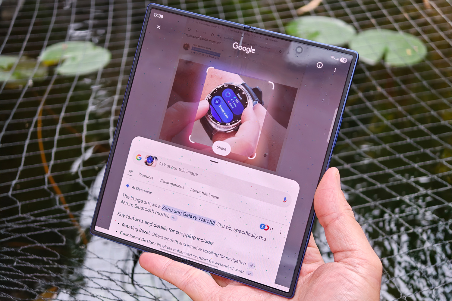 Samsung Galaxy Z Fold 7 review circle to search