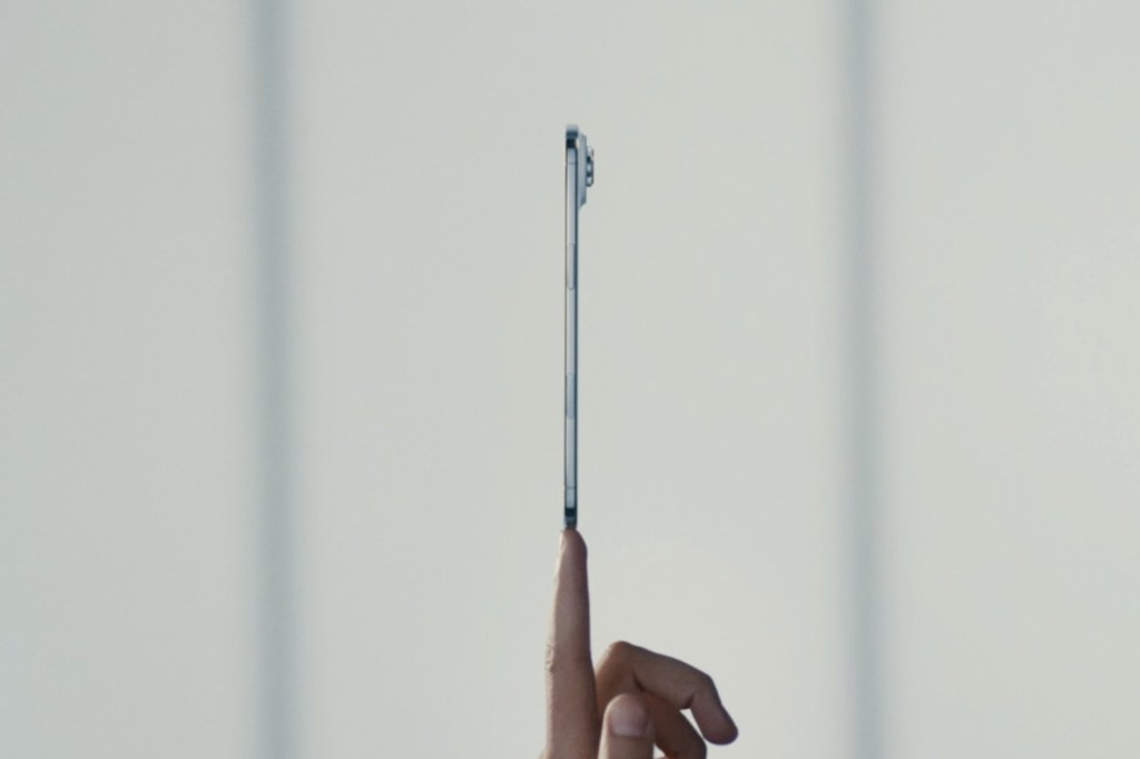 iPhone Air on Finger
